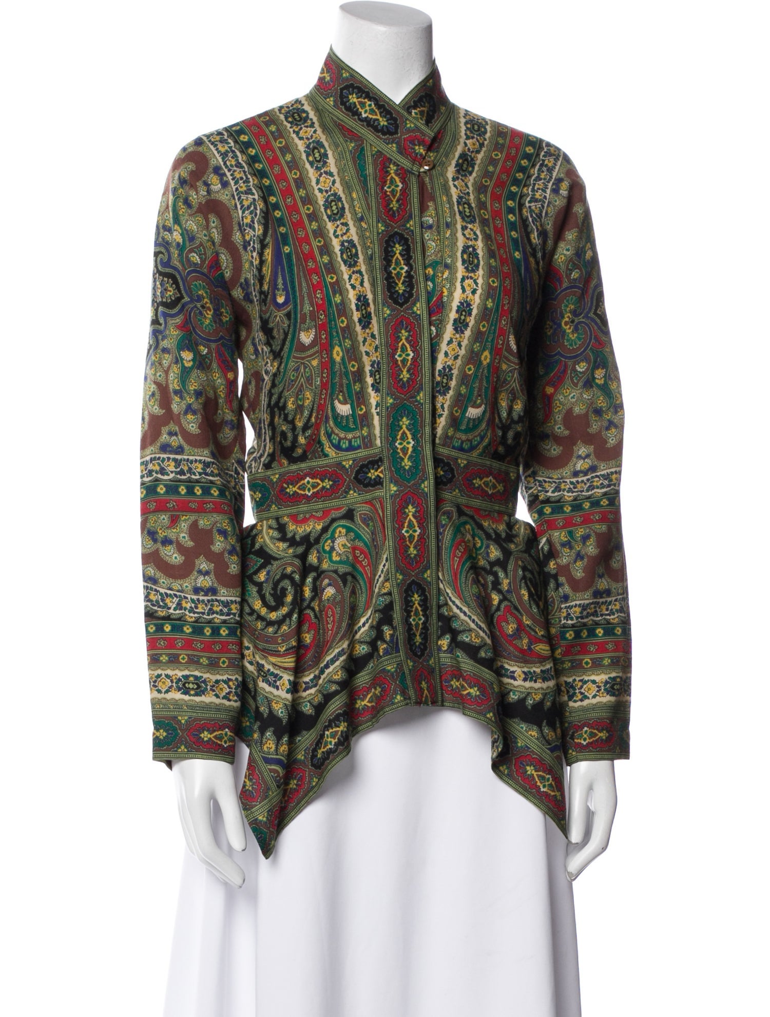 Kenzo Wool Paisley Print Blouse