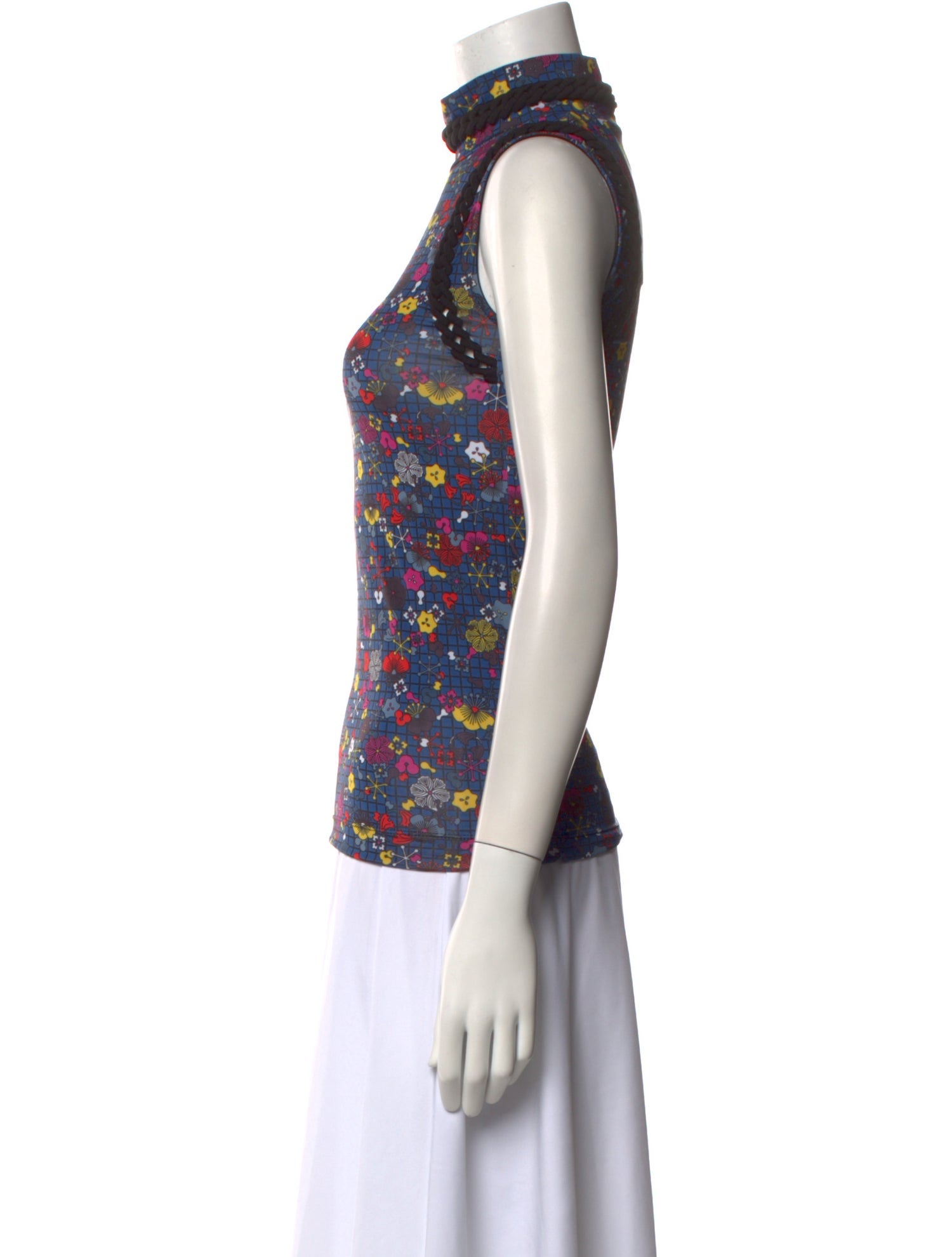 Kenzo Floral Print Mock Neck Top