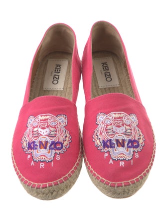 Kenzo Canvas Embroidered Accent Espadrilles