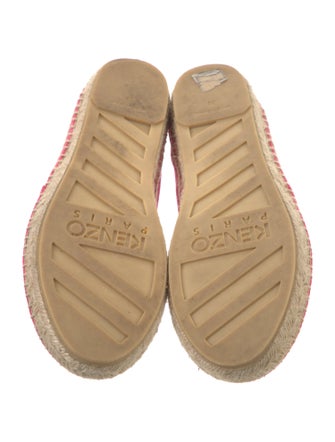 Kenzo Canvas Embroidered Accent Espadrilles
