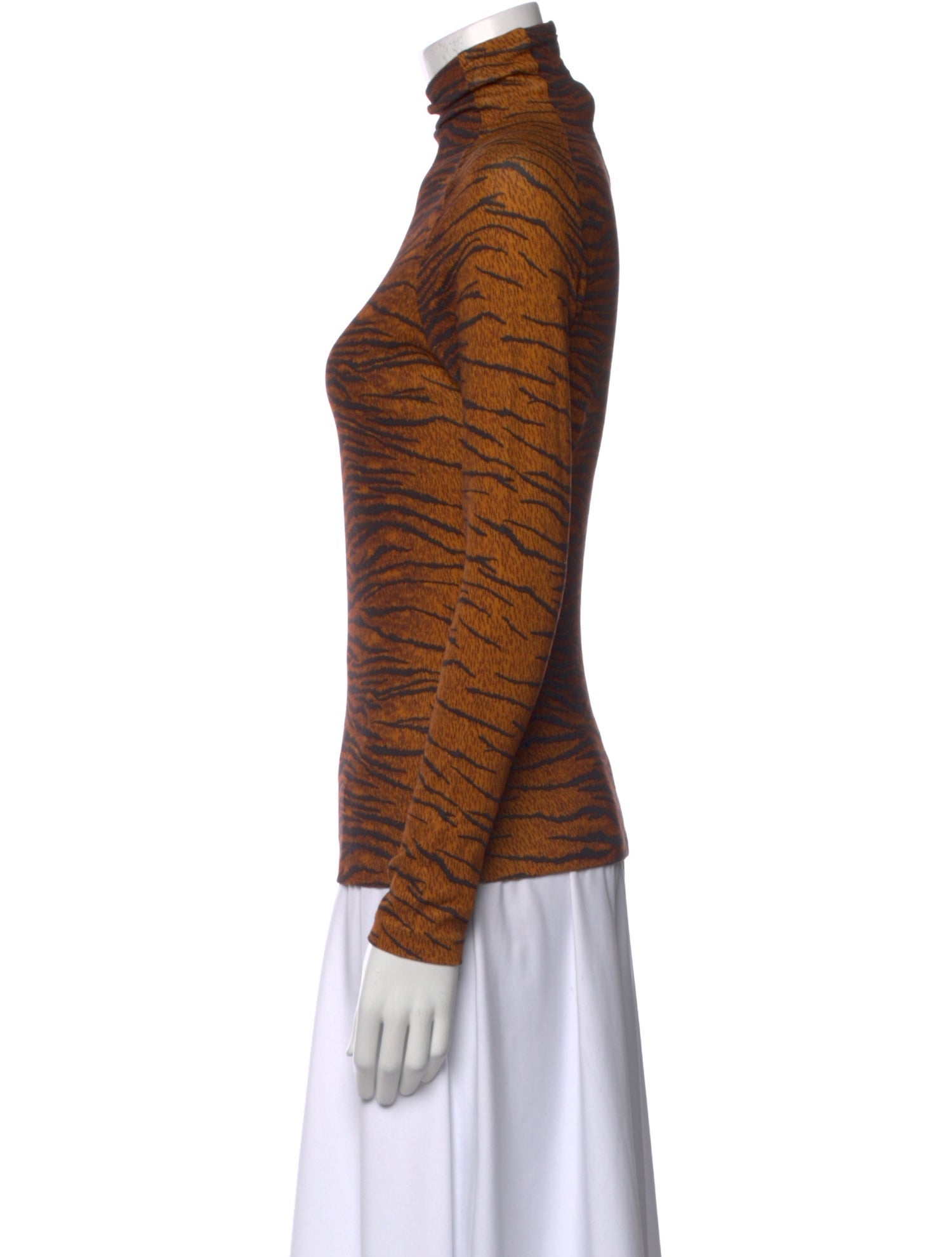 Kenzo Animal Print Turtleneck Top