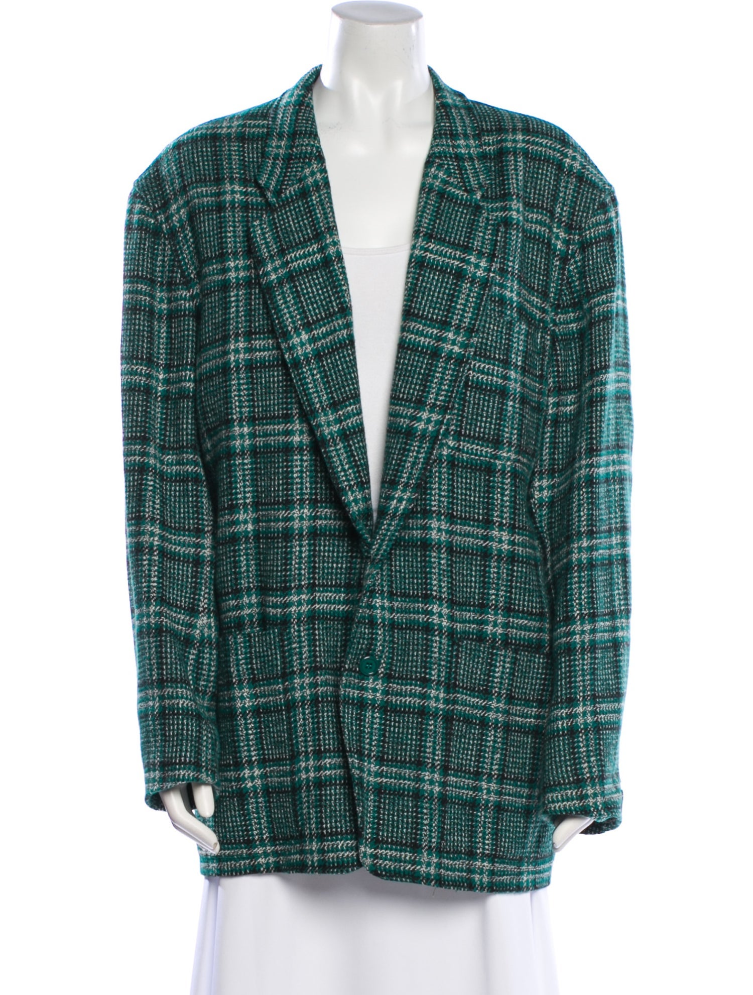 Kenzo Plaid Print Blazer