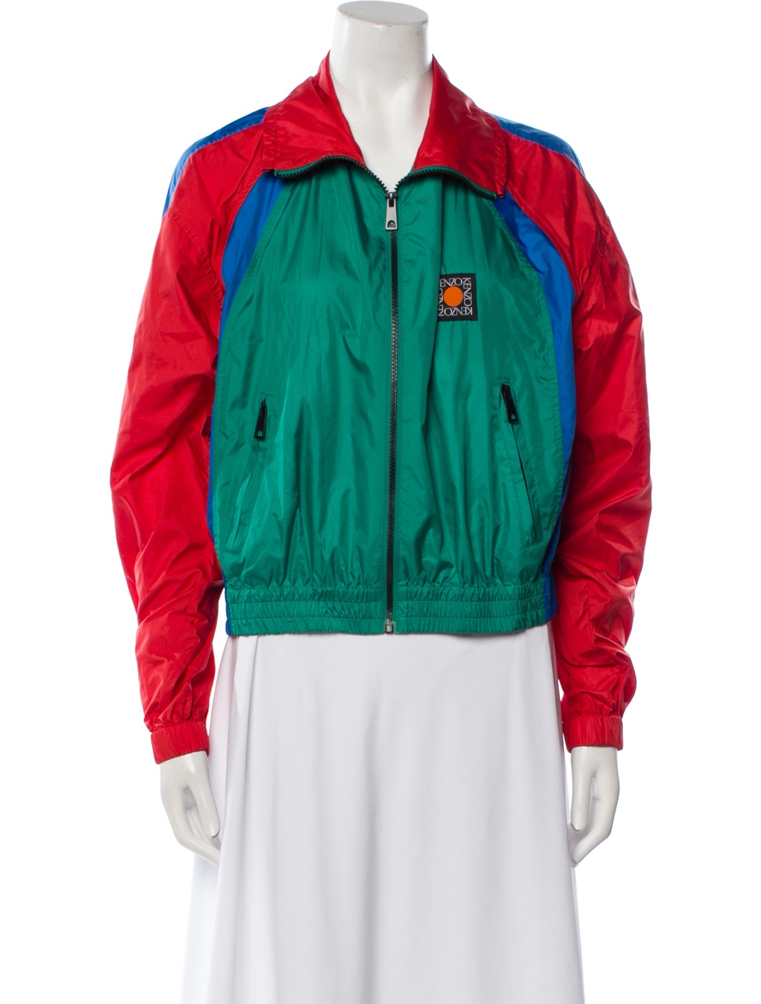 Kenzo Colorblock Pattern Bomber Jacket