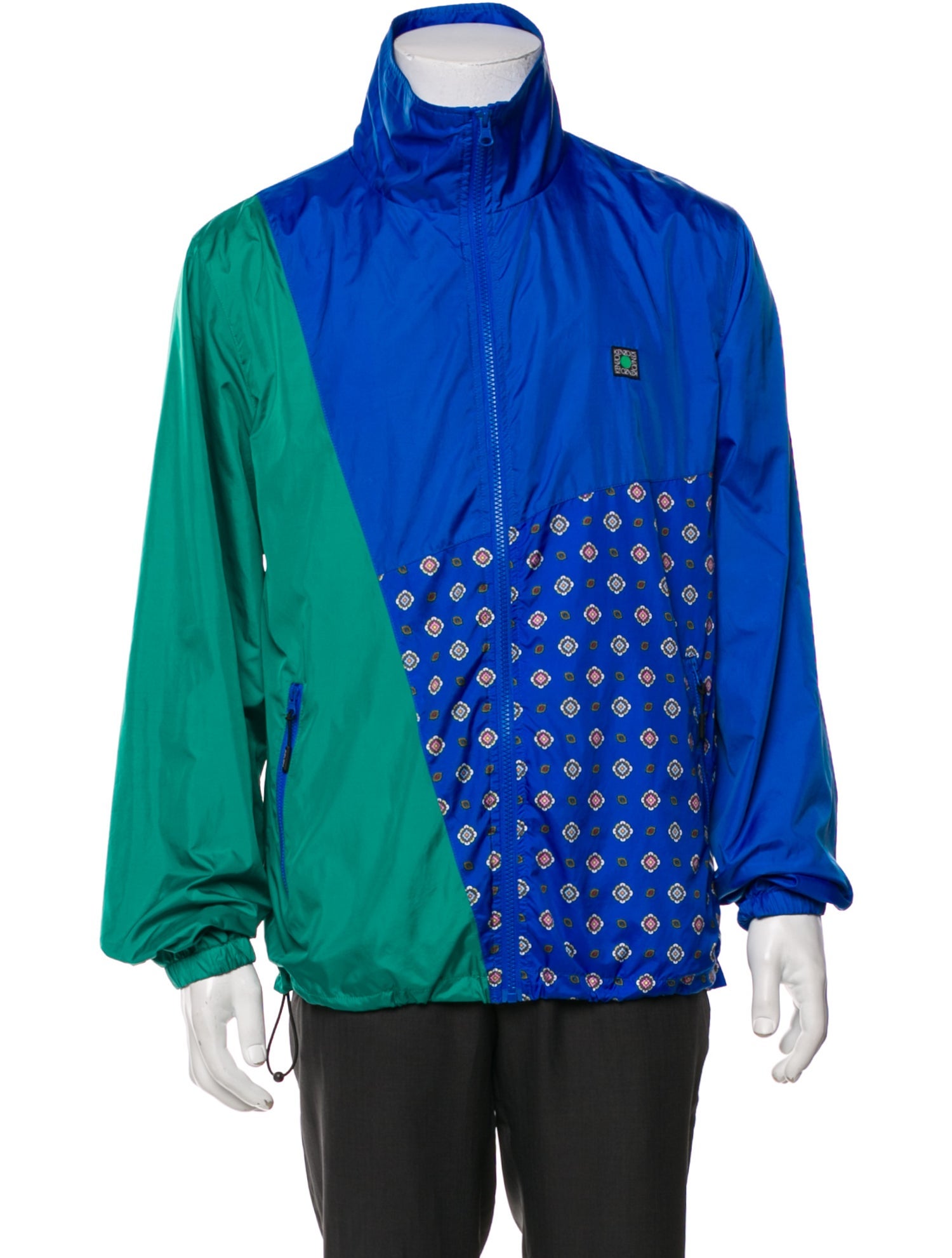 Kenzo Colorblock Pattern Windbreaker