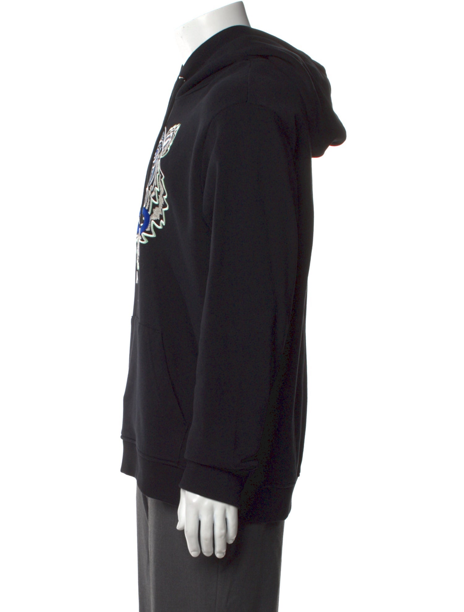 Kenzo Graphic Print V-Neck Hoodie