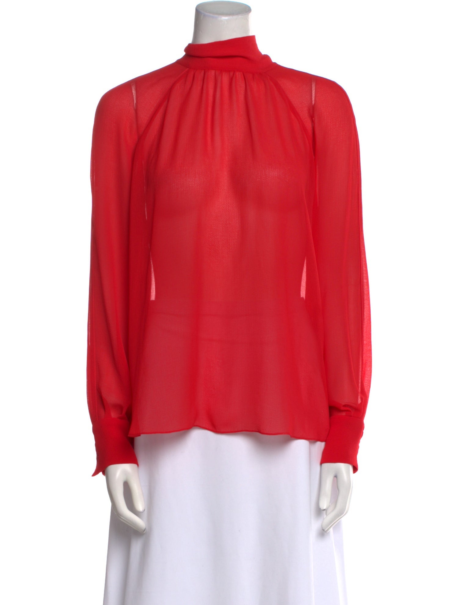 Kenzo Mock Neck Long Sleeve Blouse