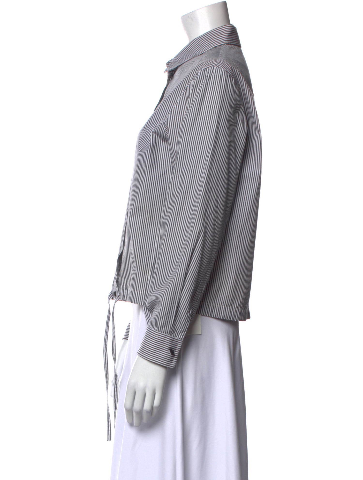 Kenzo Striped Long Sleeve Button-Up Top