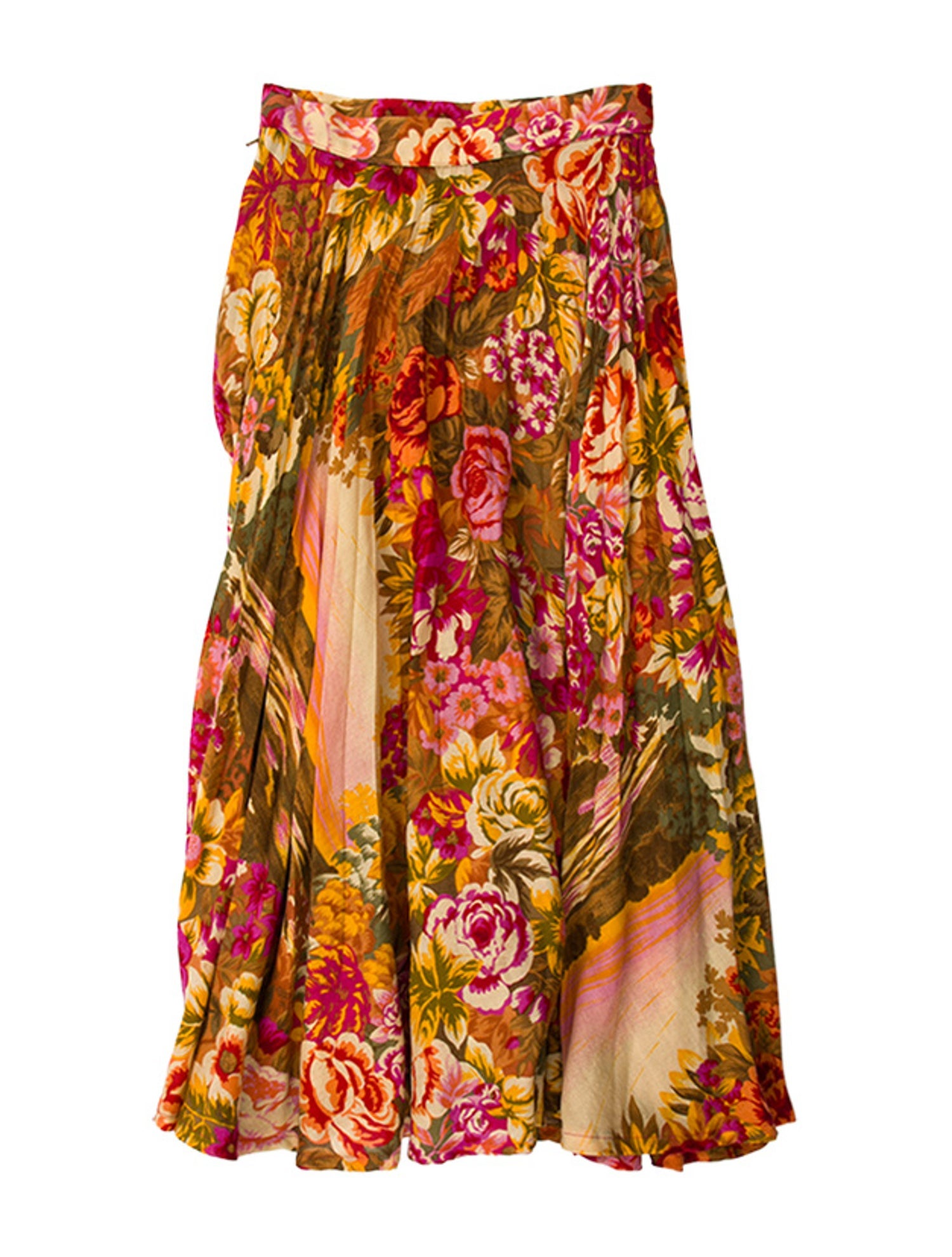 Kenzo Floral Print Knee-Length Skirt