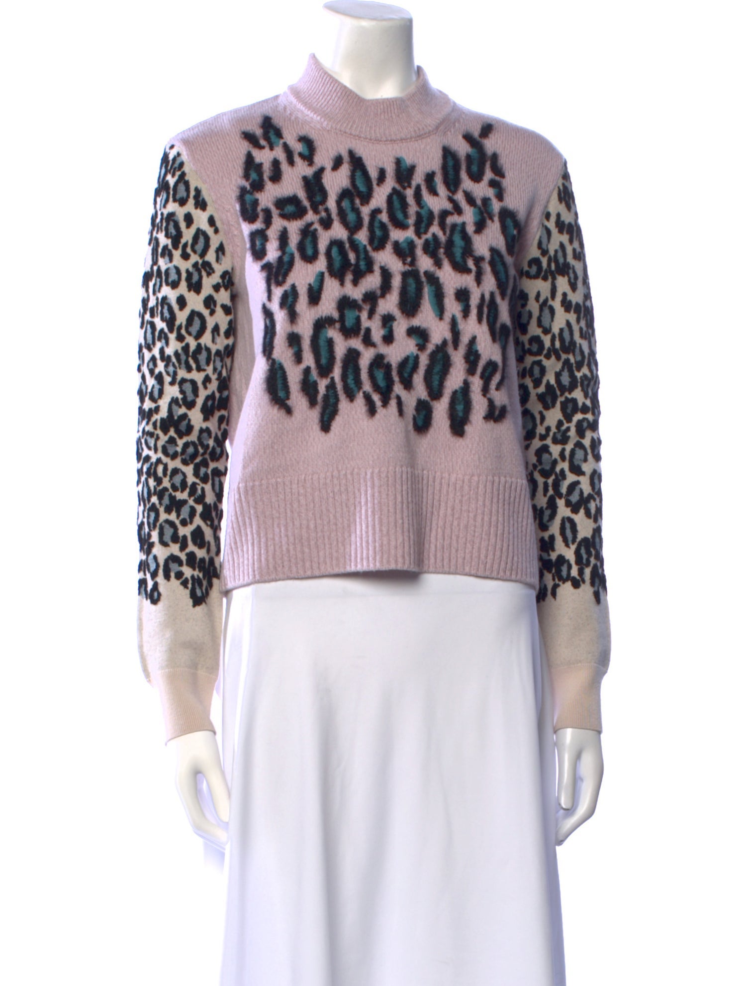 Kenzo Animal Print Mock Neck Sweater