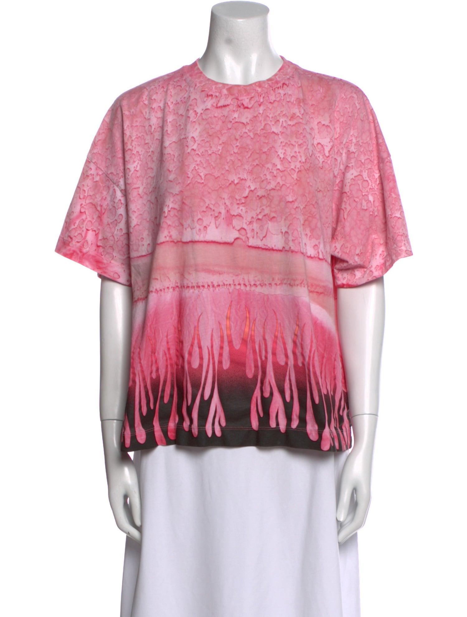 Kenzo Lace Pattern Crew Neck Blouse