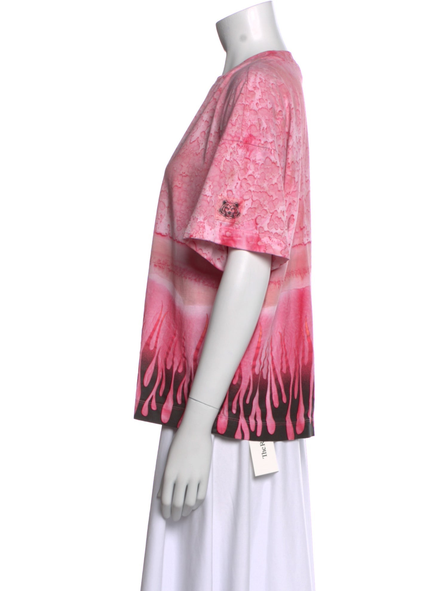 Kenzo Lace Pattern Crew Neck Blouse