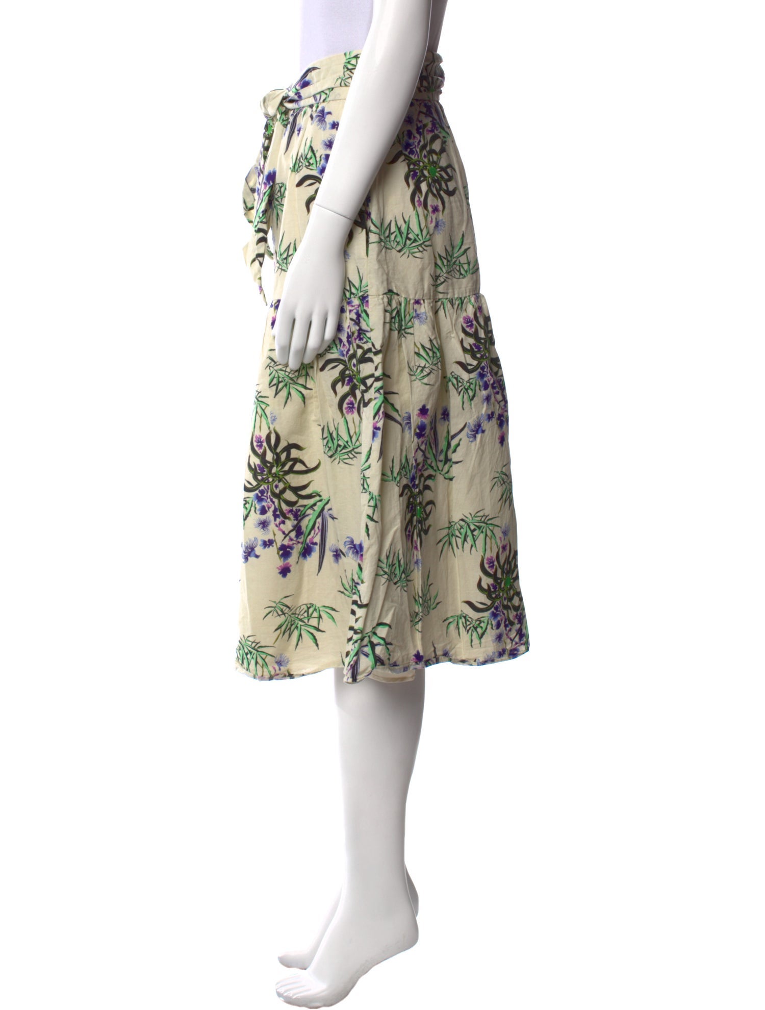 Kenzo Floral Print Knee-Length Skirt