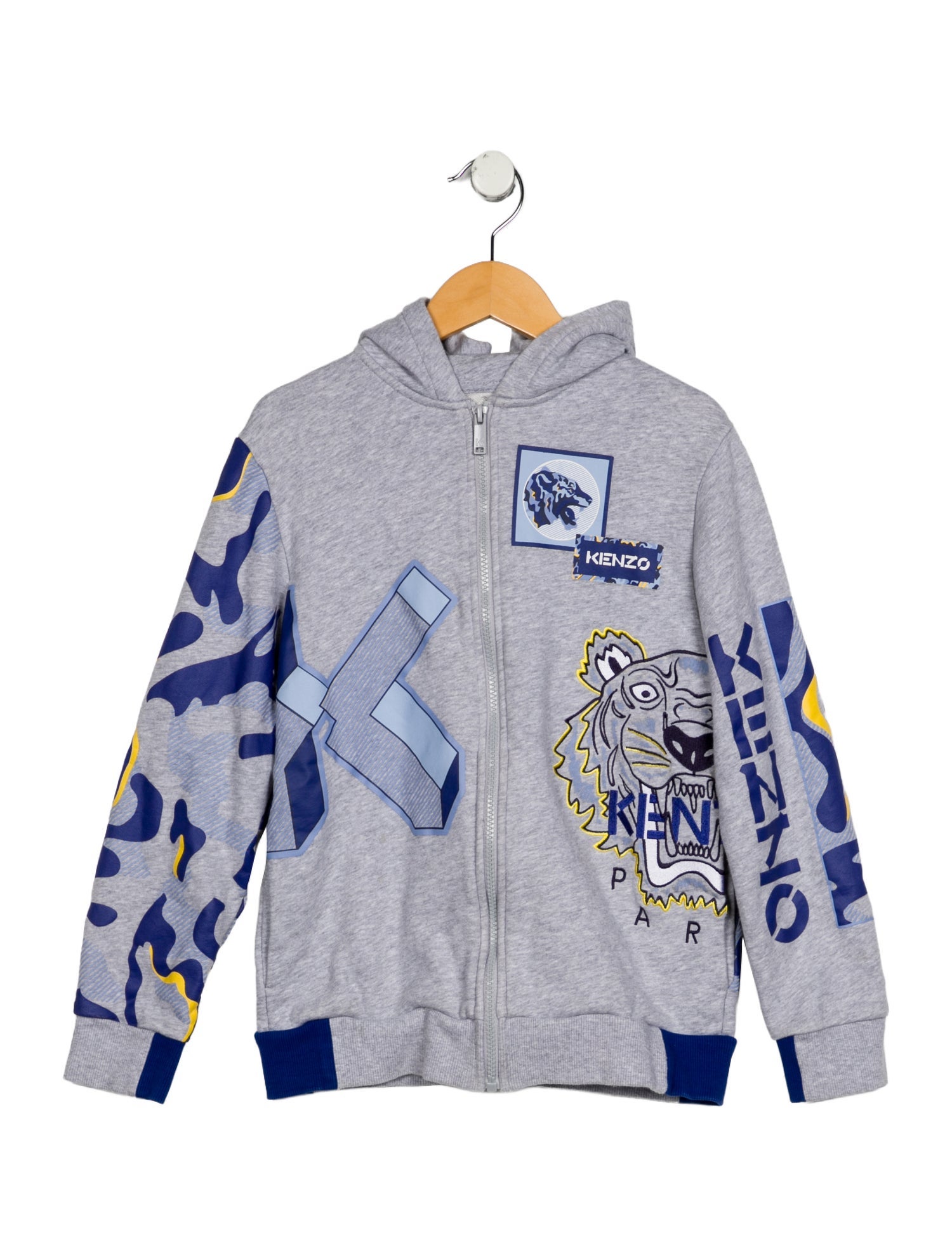 Kenzo Kids Boys' Graphic Zip Up Hooded Sweatshirt