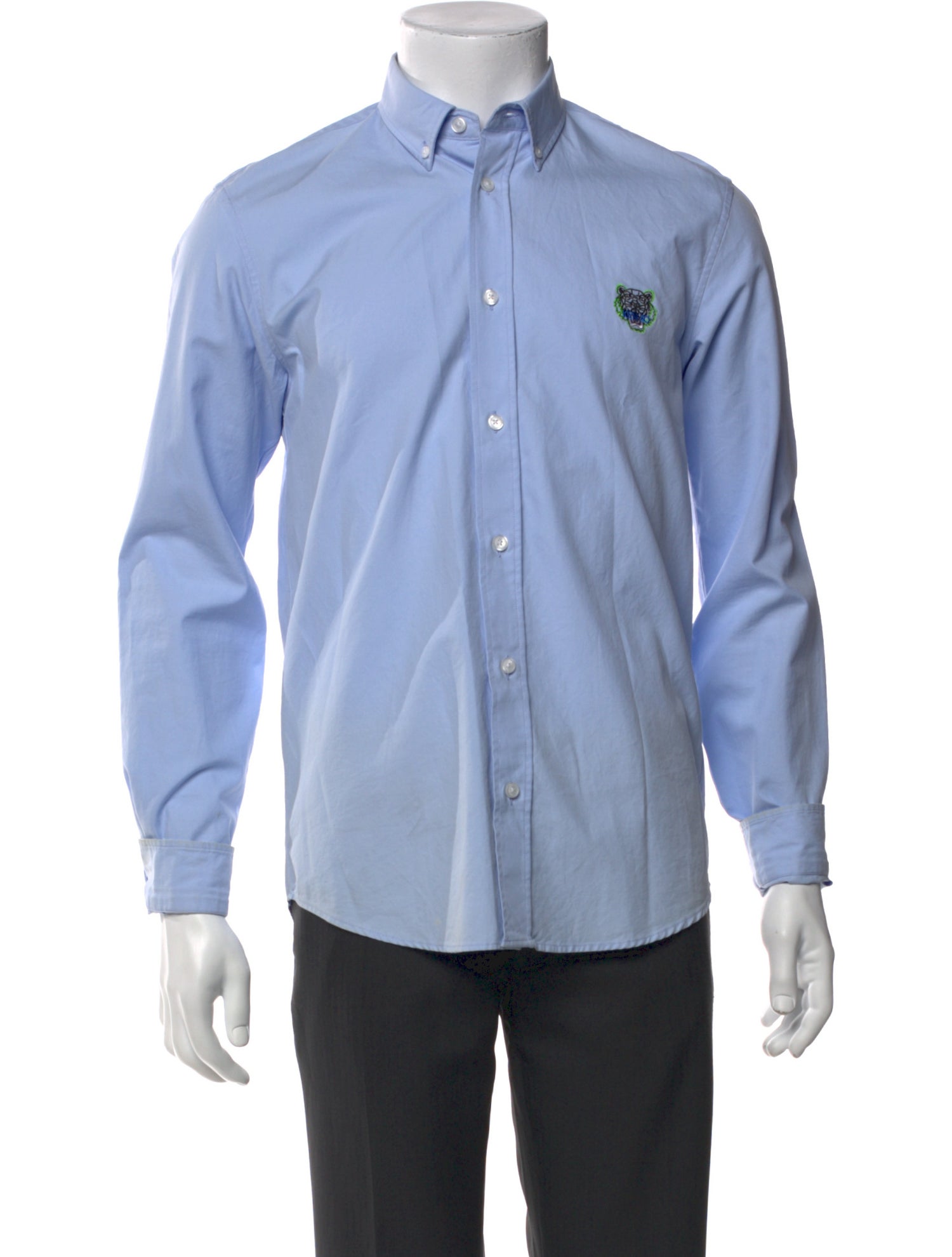 Kenzo Striped Long Sleeve Dress Shirt