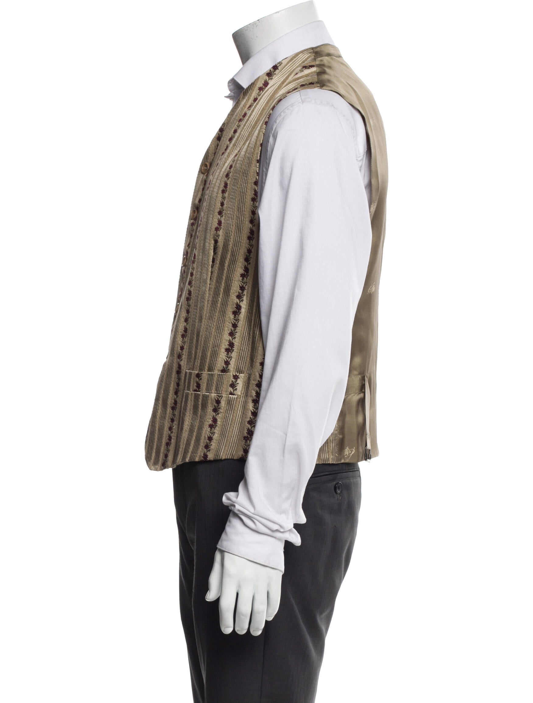 Kenzo Silk Striped Vest