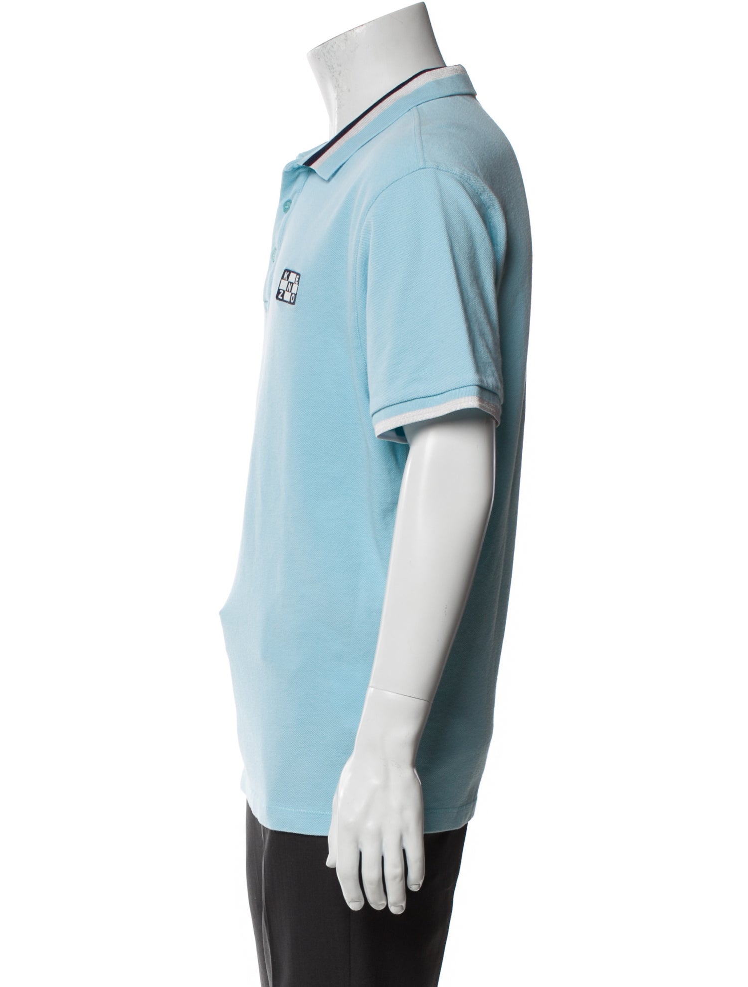 Kenzo Colorblock Pattern Collar Polo Shirt