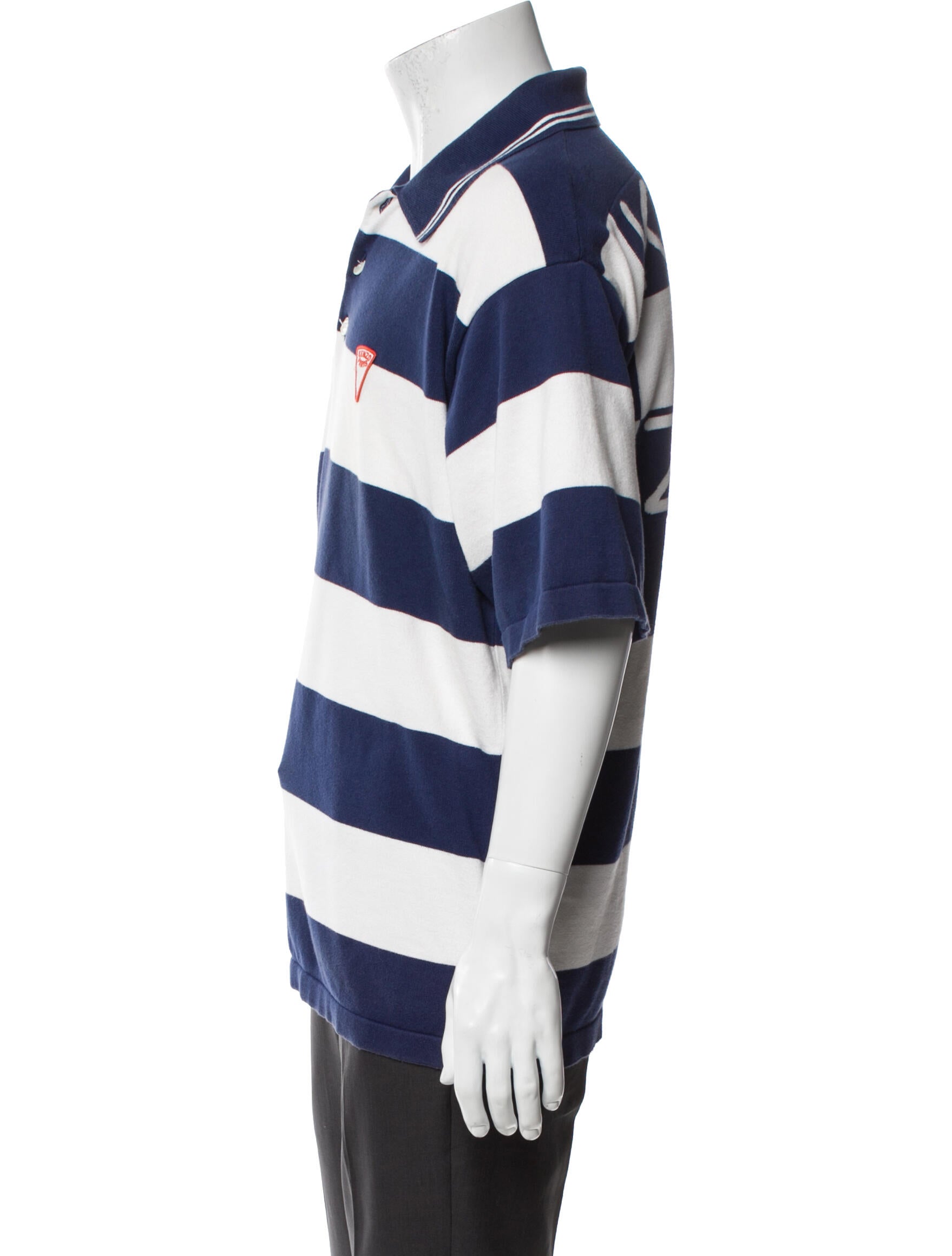 Kenzo Striped Collar Polo Shirt