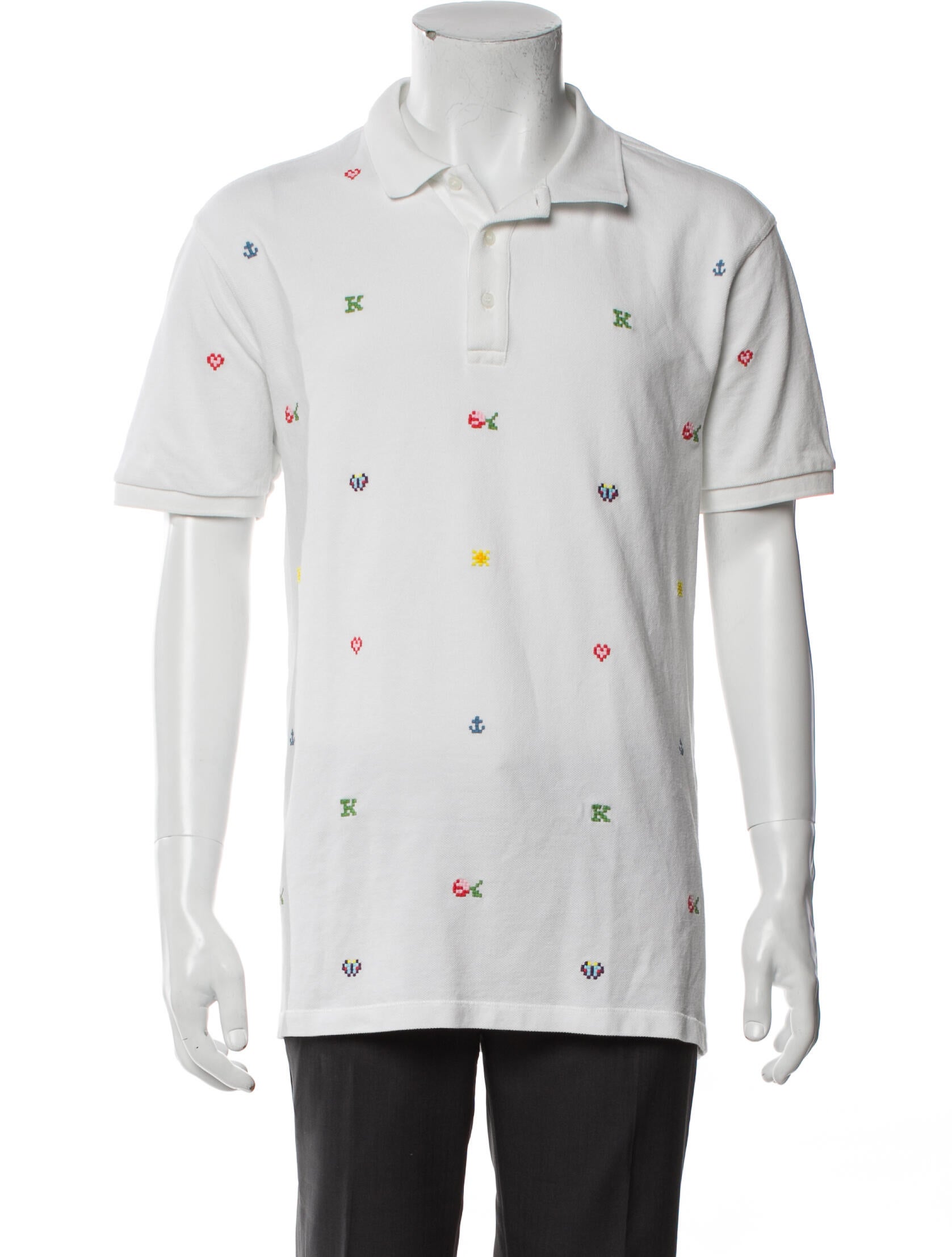 Kenzo Printed Collar Polo Shirt