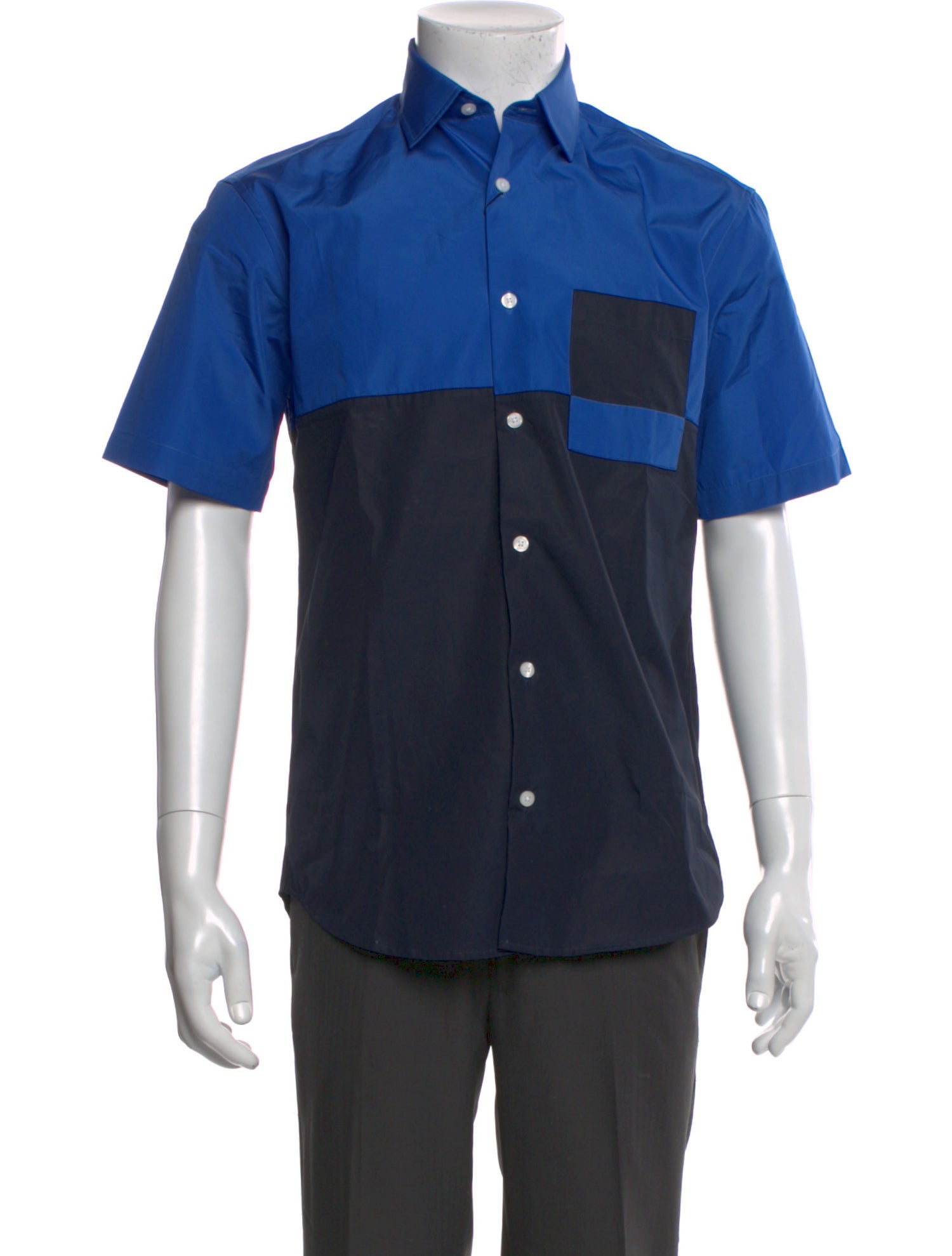 Kenzo Colorblock Pattern Short Sleeve Shirt w/ Tags