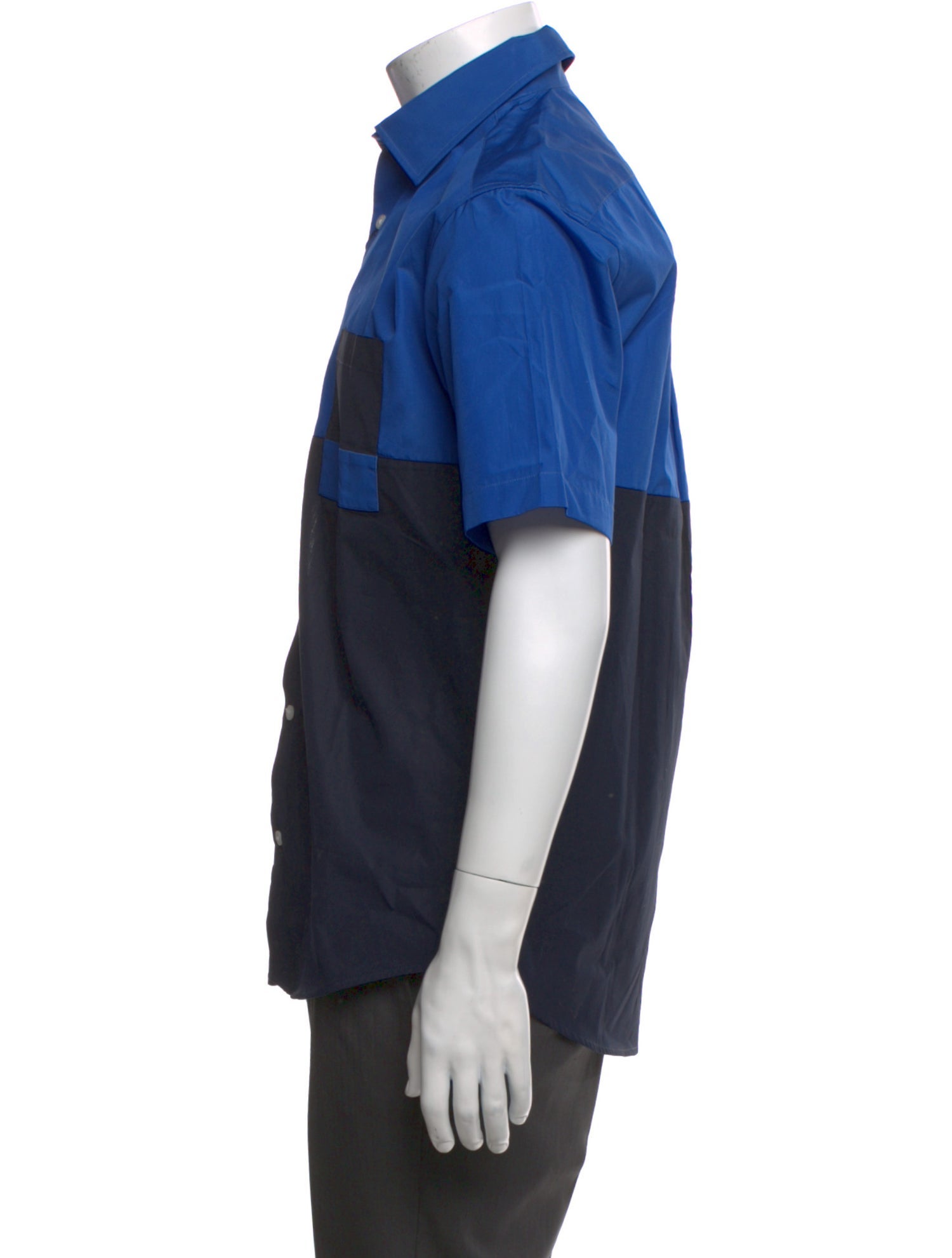 Kenzo Colorblock Pattern Short Sleeve Shirt w/ Tags