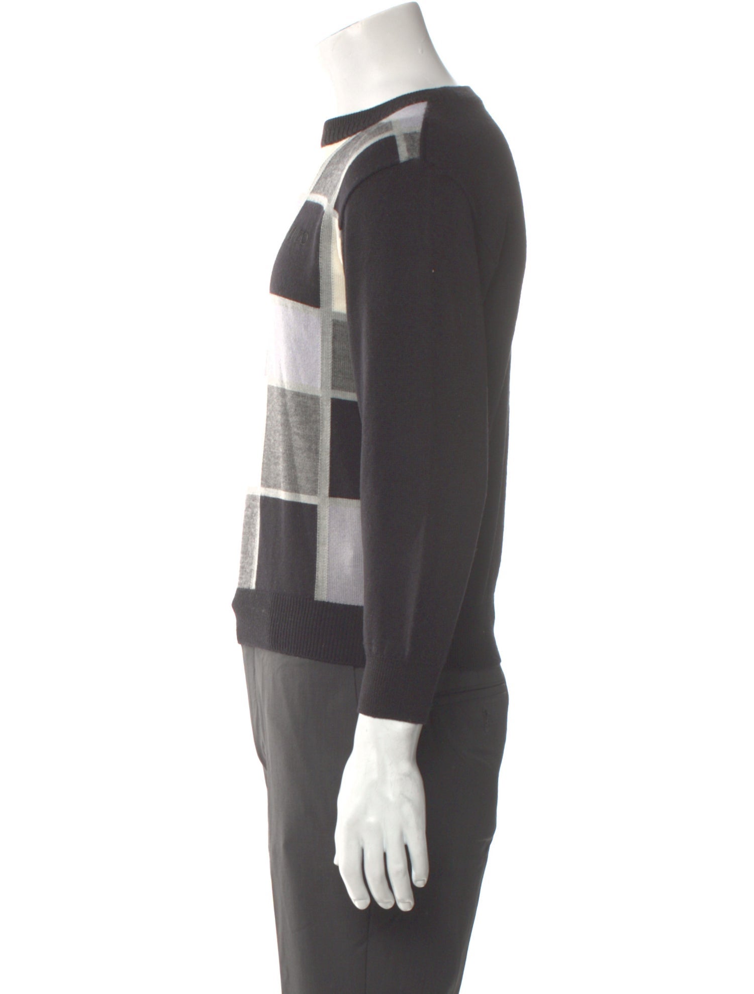 Kenzo Plaid Print Crew Neck Pullover