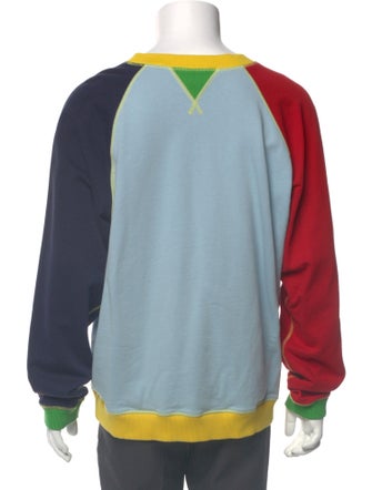 Kenzo Colorblock Pattern Crew Neck Pullover