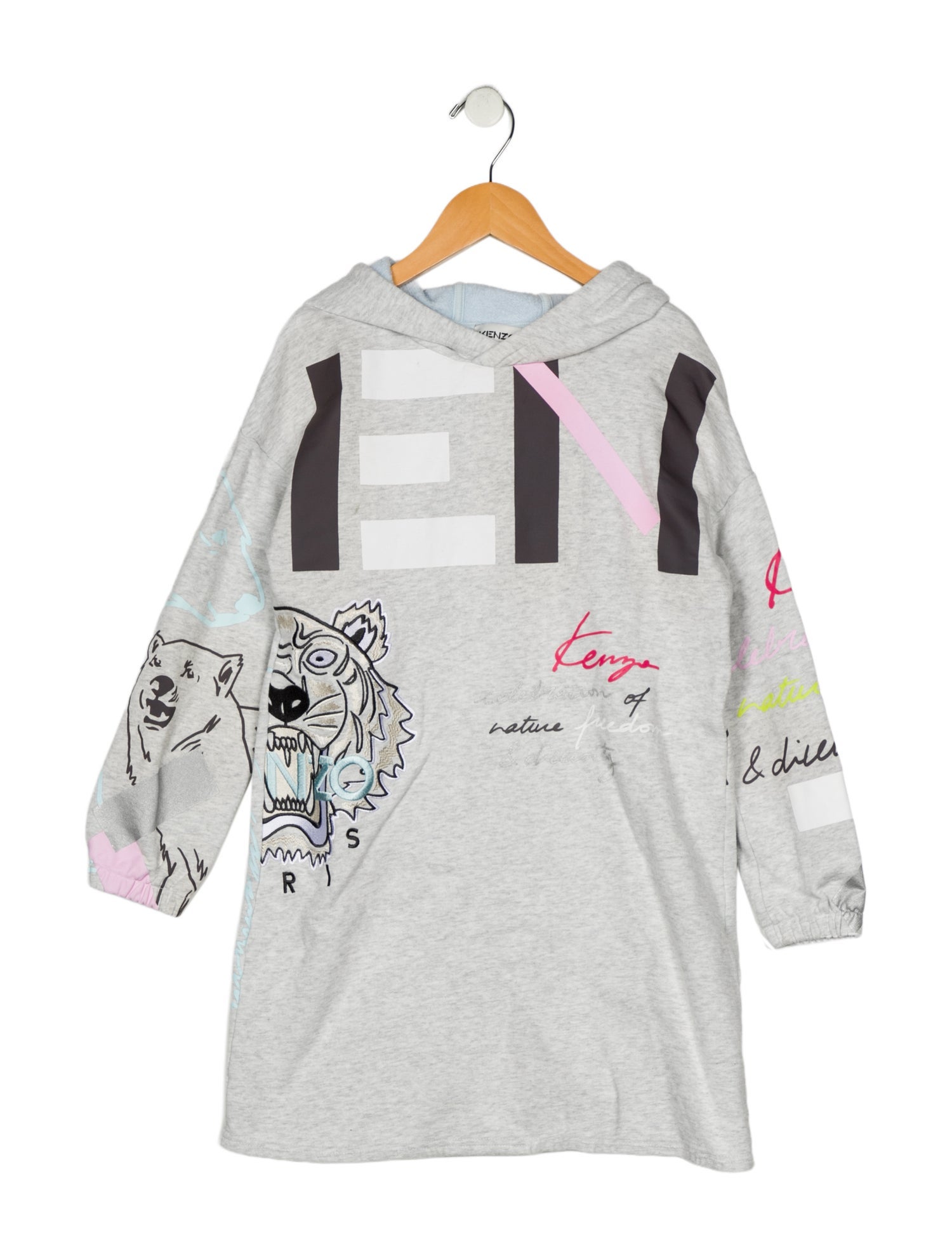 Kenzo Kids Girls Embroidered Sweater Dress