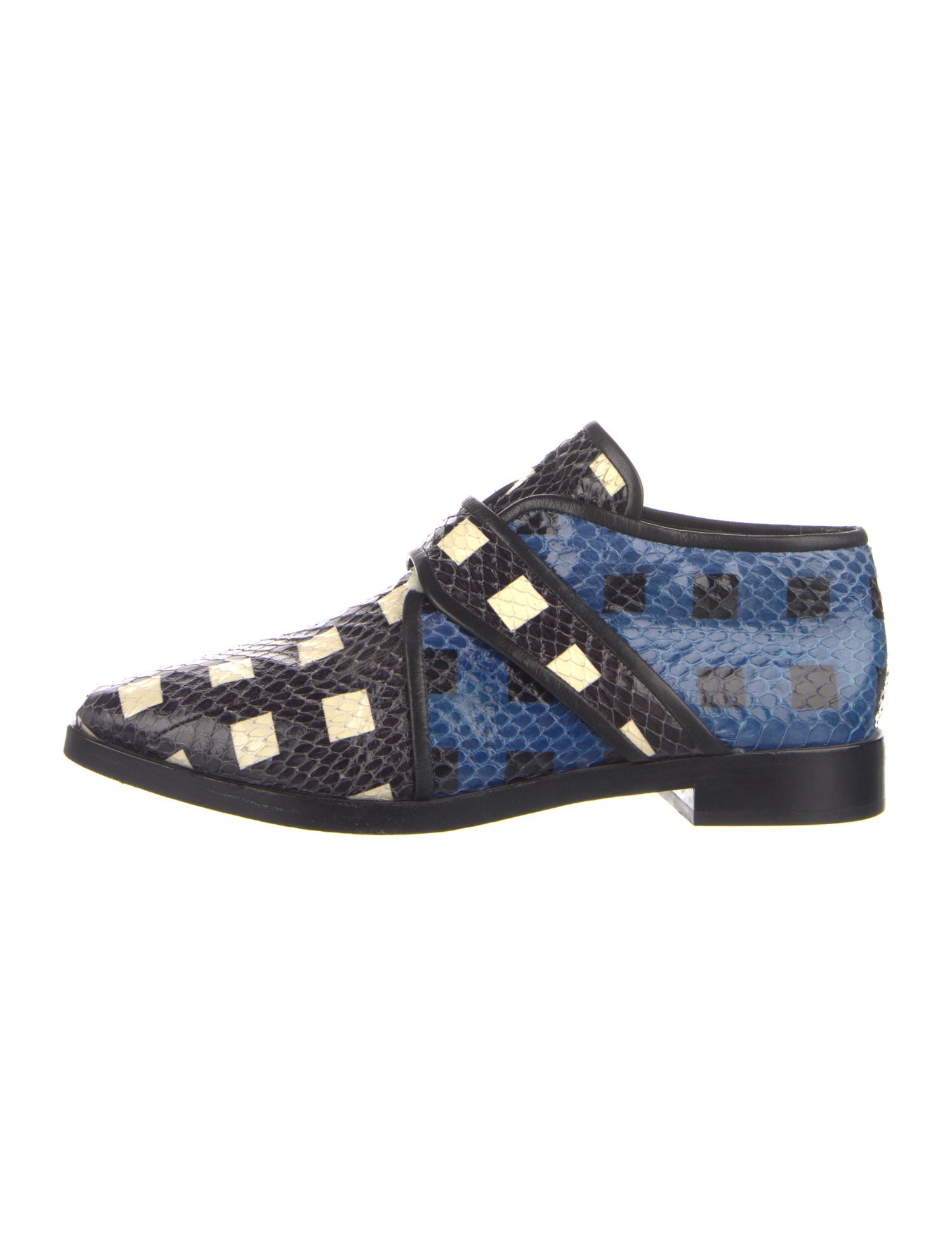 Kenzo Snakeskin Plaid Print Spectators