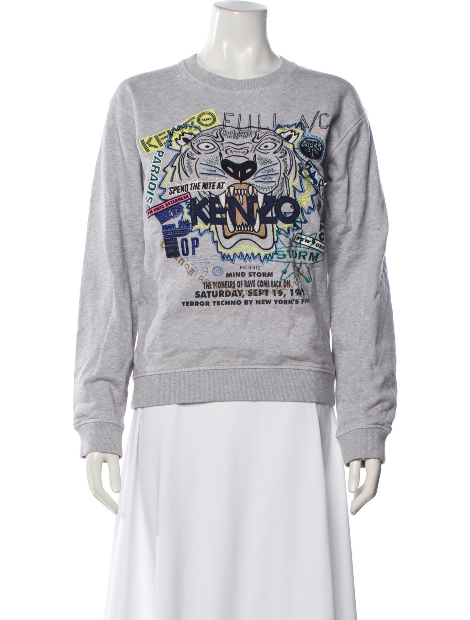 Kenzo Graphic Print Crew Neck Sweater