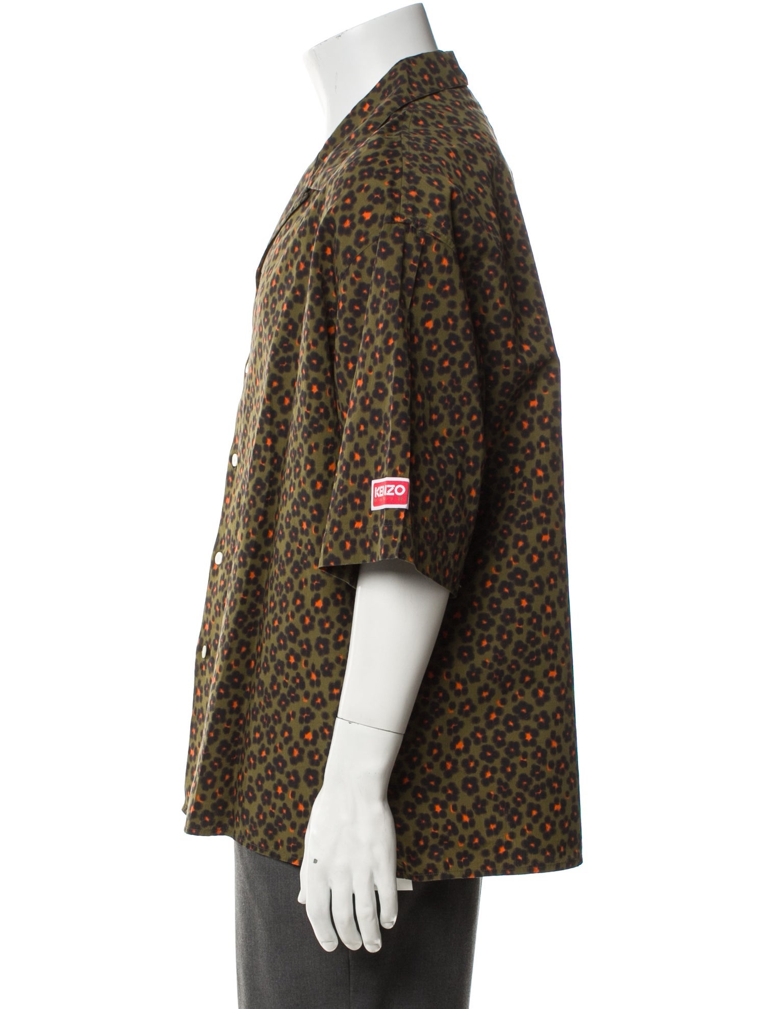 Kenzo Animal Print Three-Quarter Sleeve Shirt