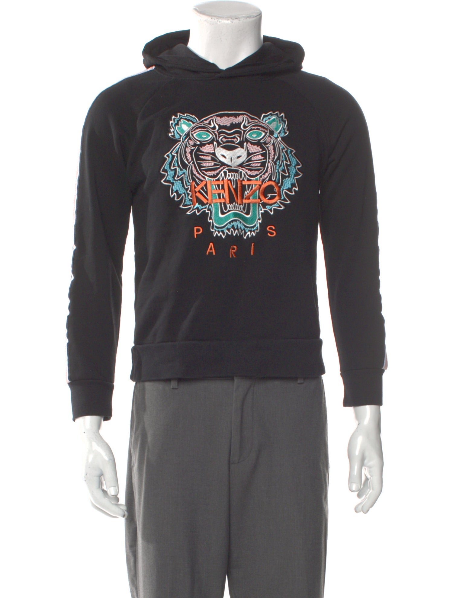 Kenzo Graphic Print V-Neck Hoodie