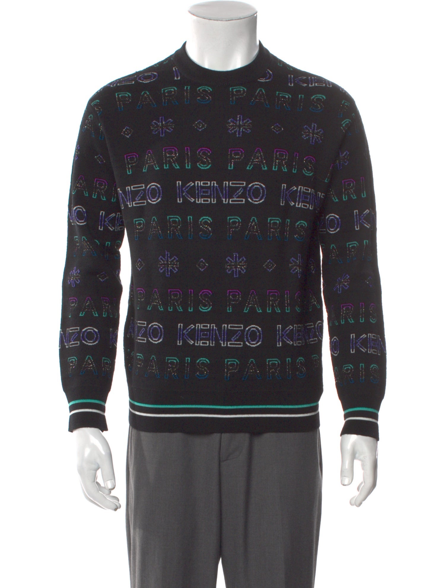 Kenzo Wool Printed Pullover w/ Tags