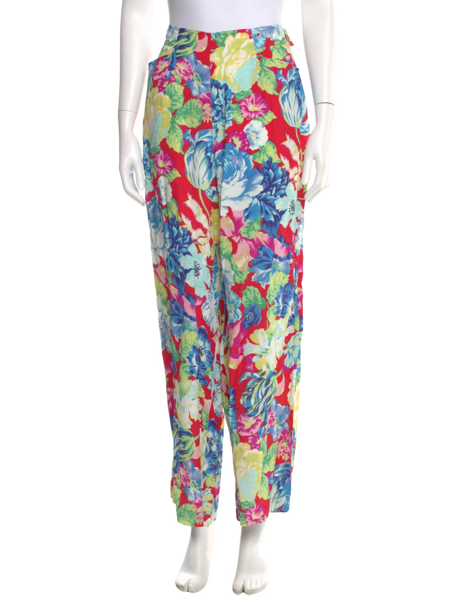 Kenzo Floral Print Wide Leg Pants