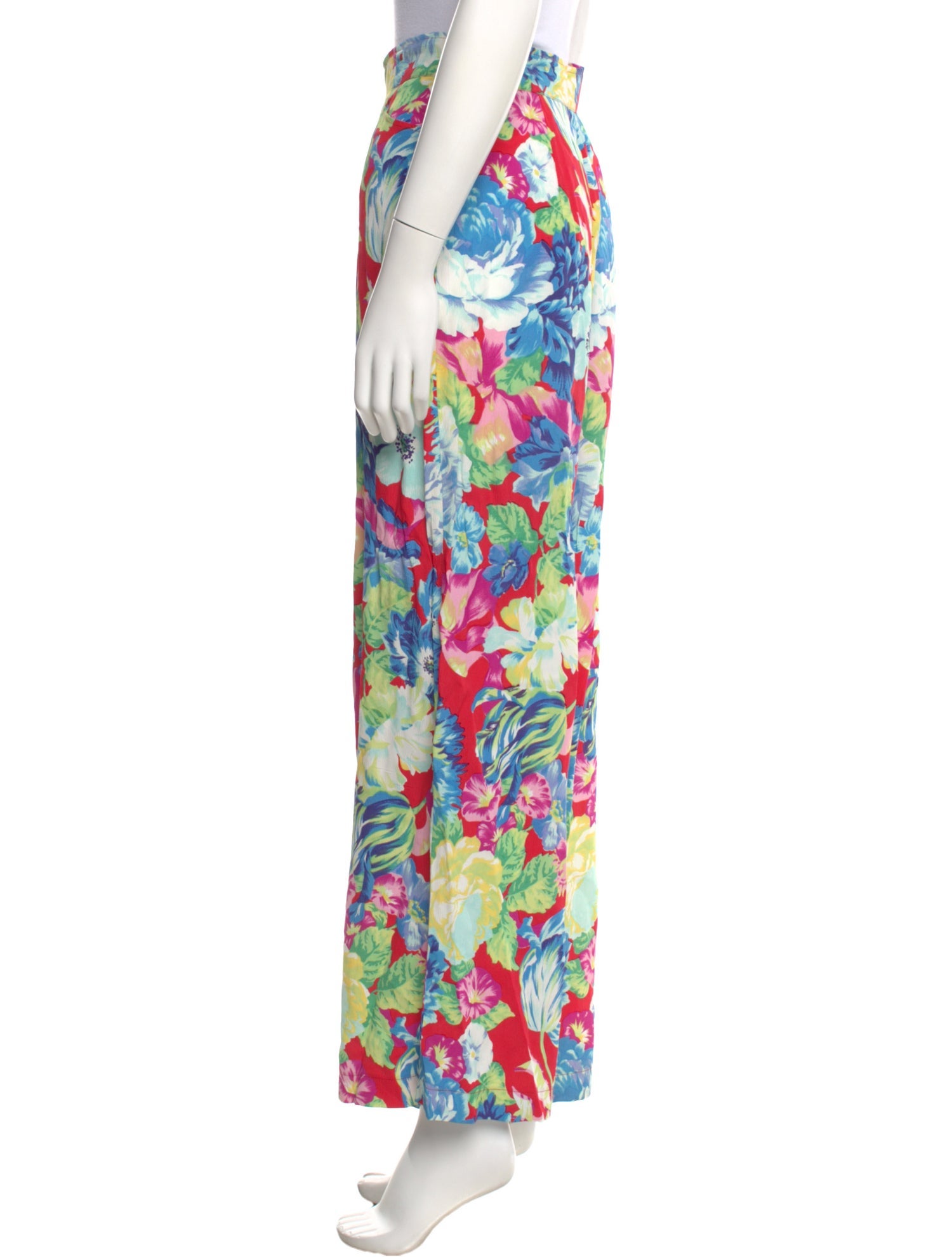 Kenzo Floral Print Wide Leg Pants