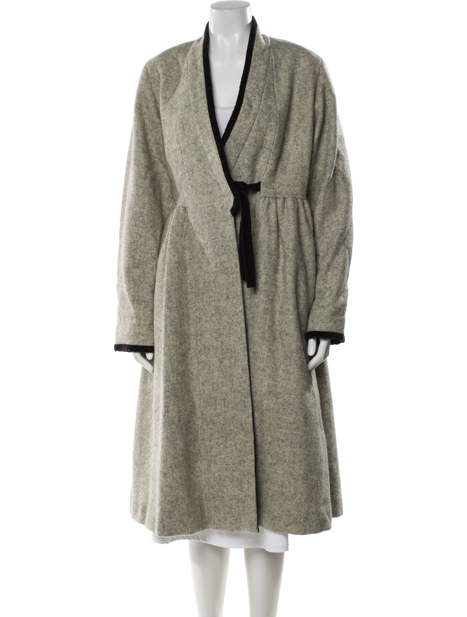 Kenzo Wool Faux Fur Coat