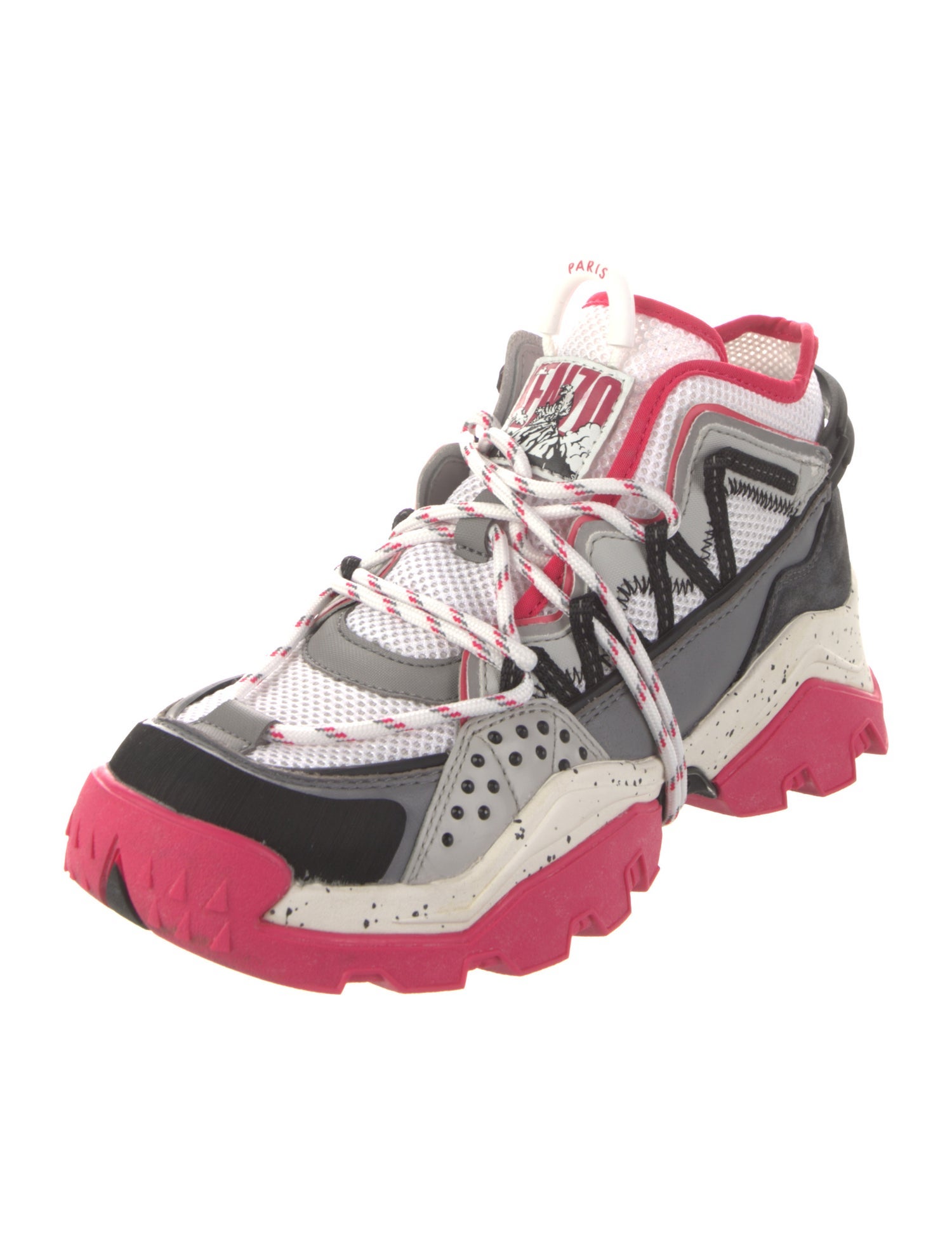 Kenzo Mesh Colorblock Pattern Chunky Sneakers