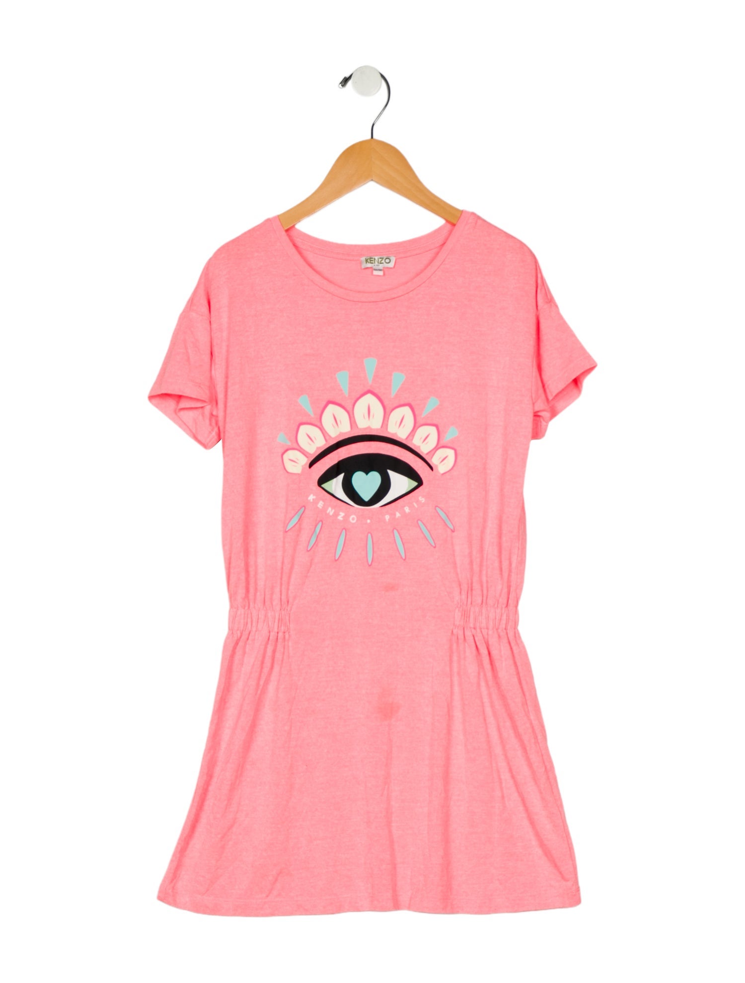 Kenzo Girls Pattern Printed Crewneck Dress