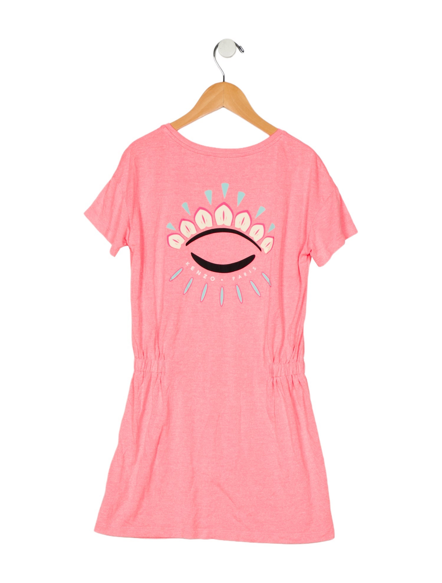 Kenzo Girls Pattern Printed Crewneck Dress