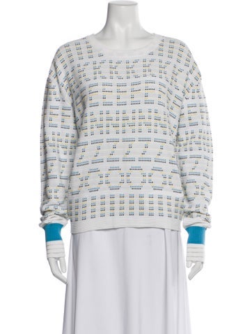 Pre-owned Kenzo Graphic Print Crew Neck Sweatshirt In White