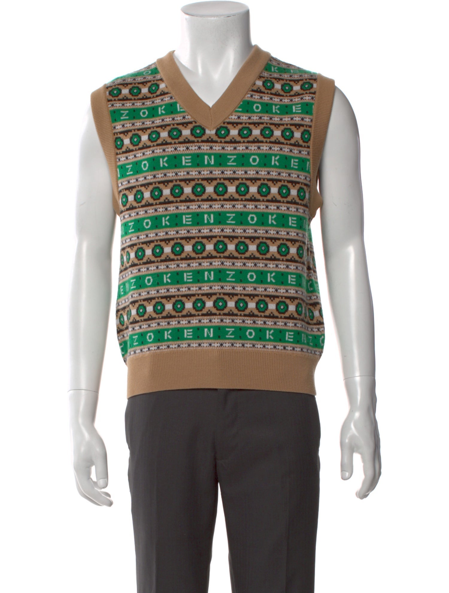 Kenzo Wool Printed Sweater Vest