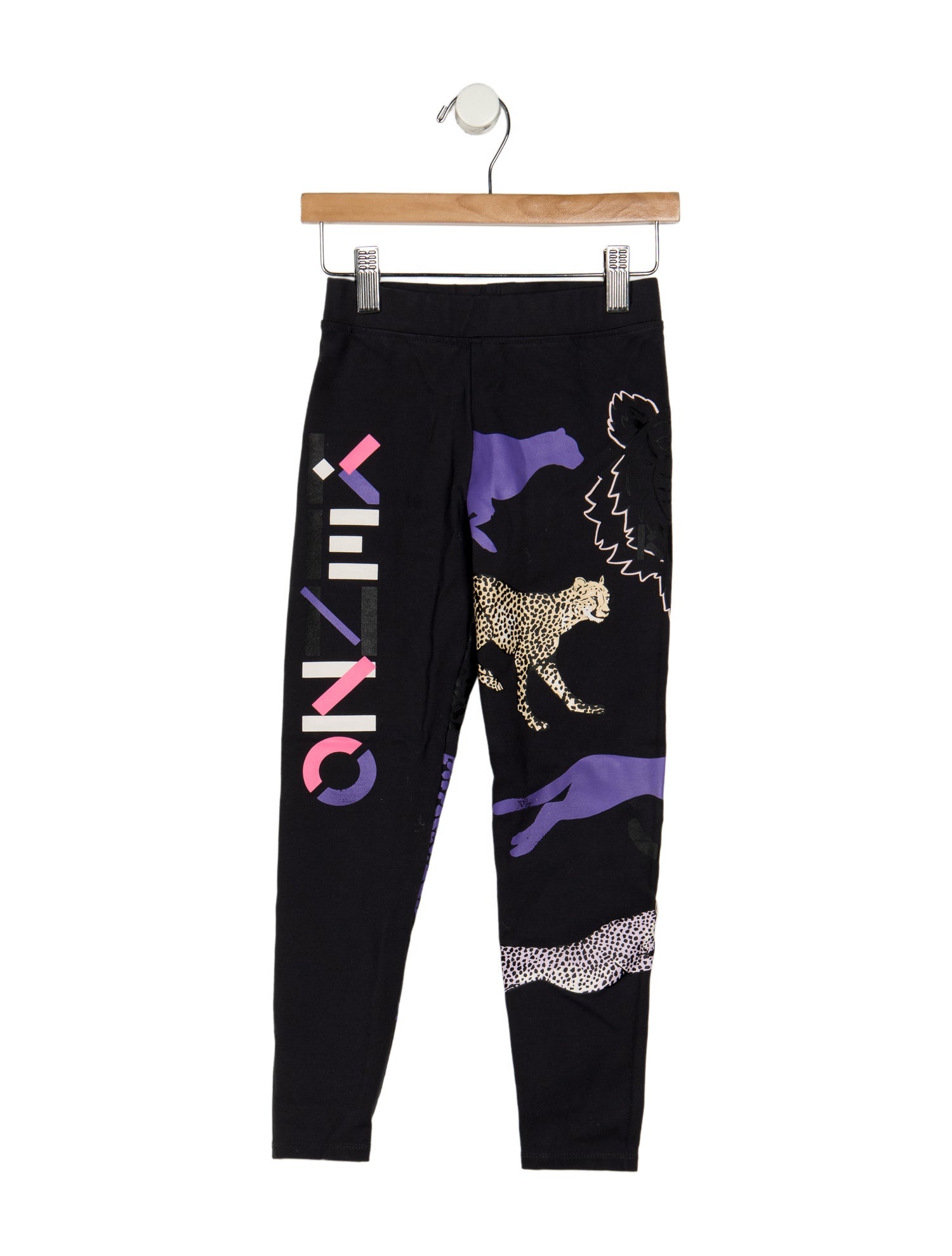 Kenzo Girls Pattern Printed Elastic Waistband Pants