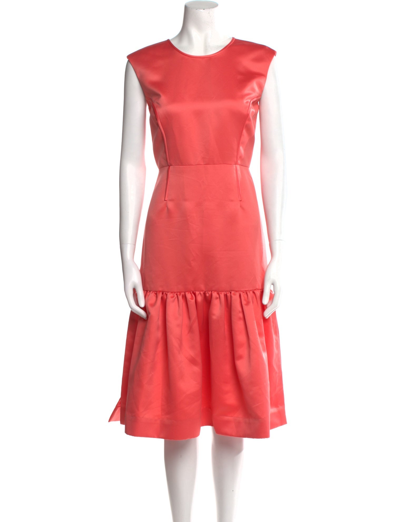 Katie Ermilio Crew Neck Midi Length Dress