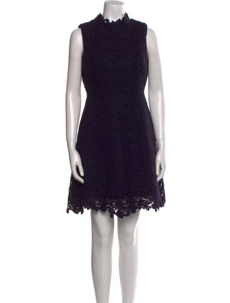 Katie Ermilio Mock Neck Mini Dress