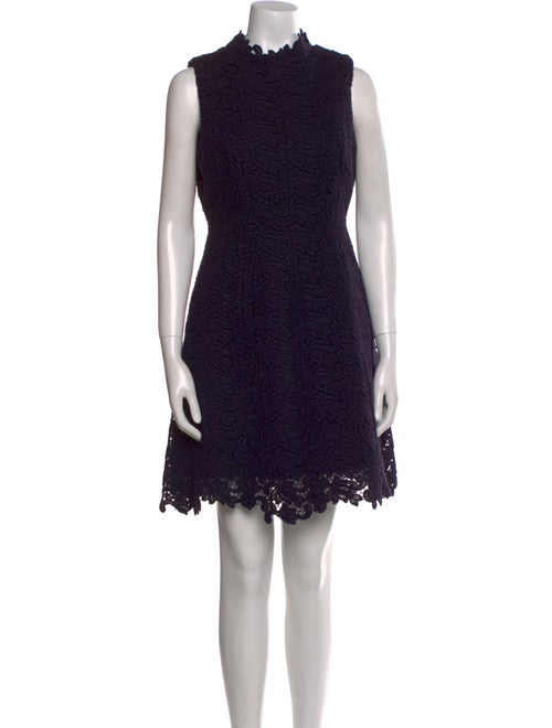 Katie Ermilio Mock Neck Mini Dress