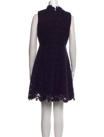 Katie Ermilio Mock Neck Mini Dress