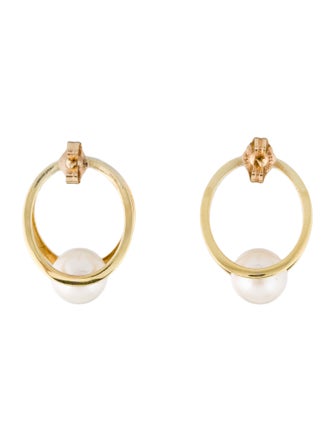 KatKim 18K Pearl & Diamond Oasis Earrings