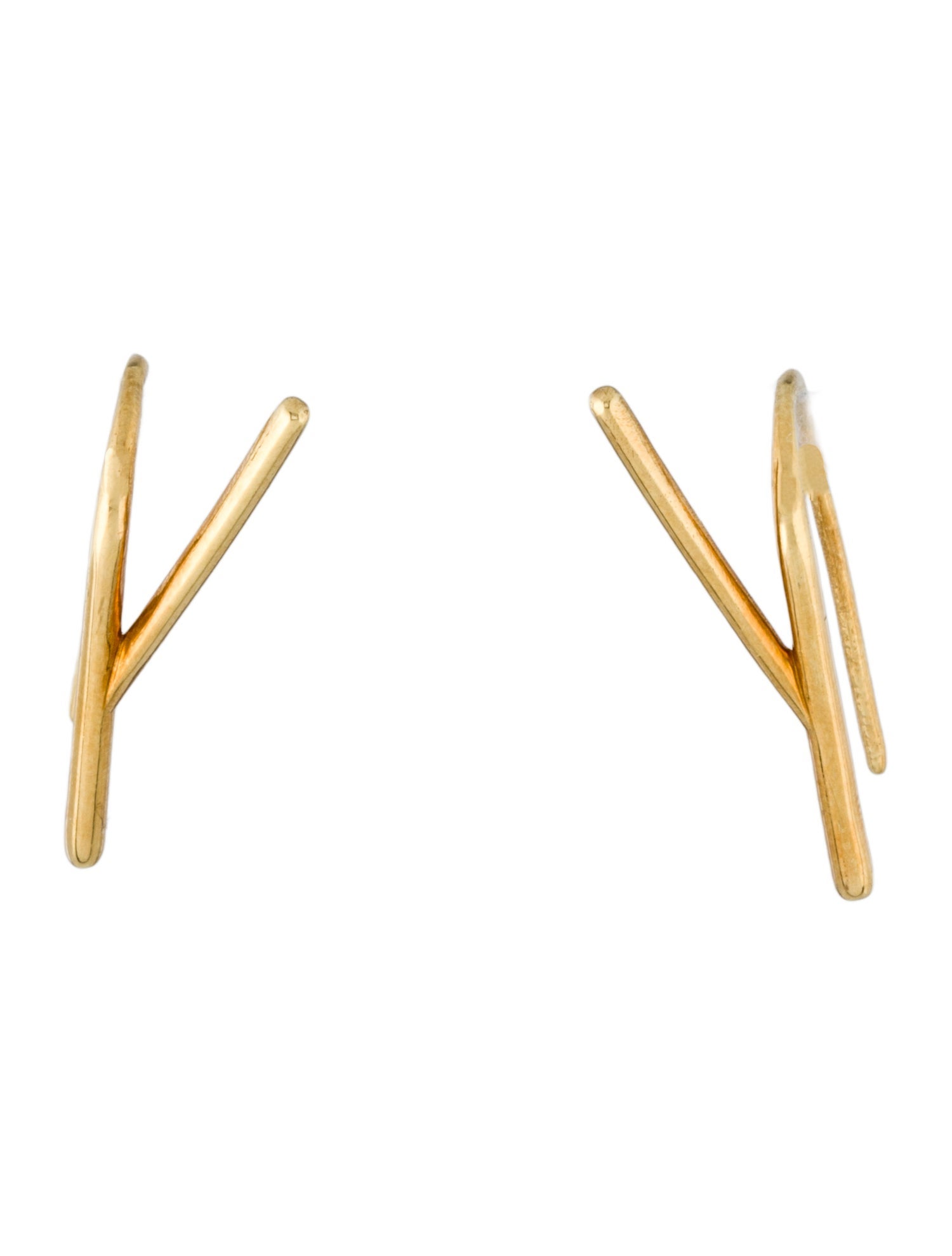KatKim 18K Wishbone Ear Hooks