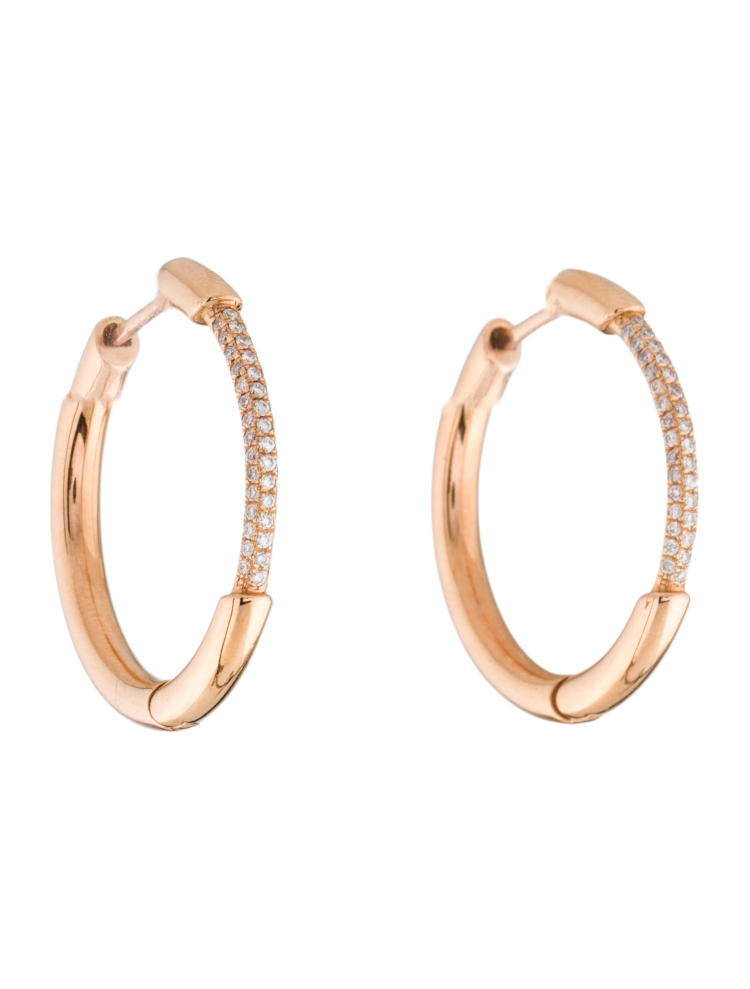 KatKim 18K Diamond Grande Cerré Hoops