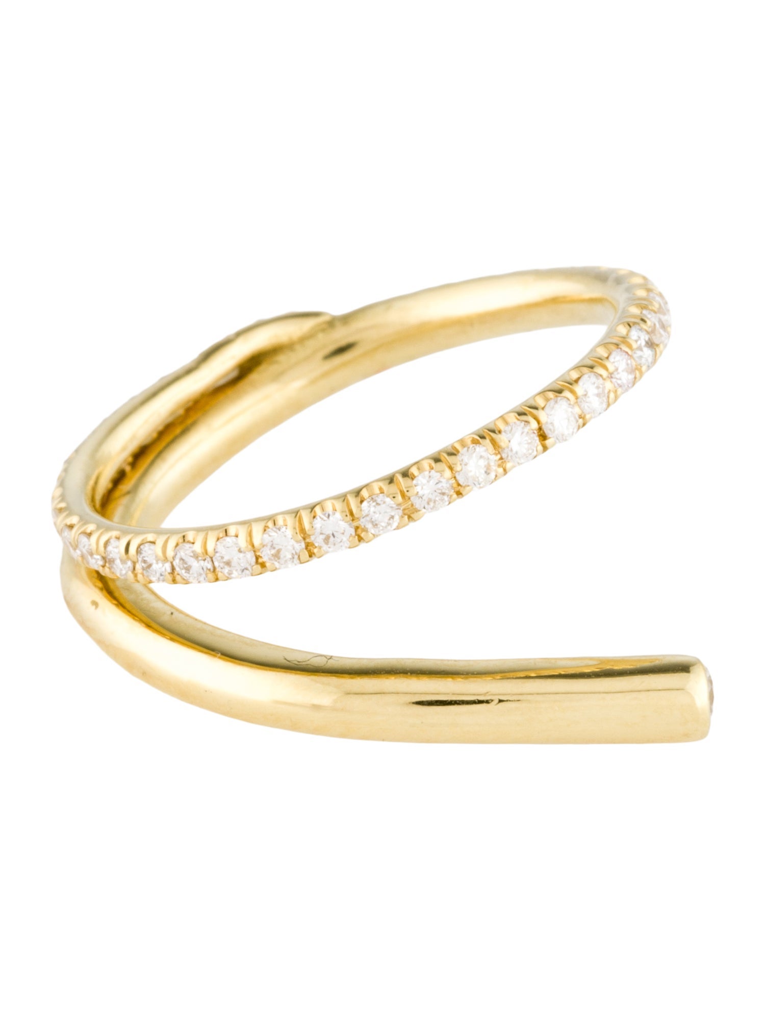 KatKim 18K Diamond Crescendo Flare Ring