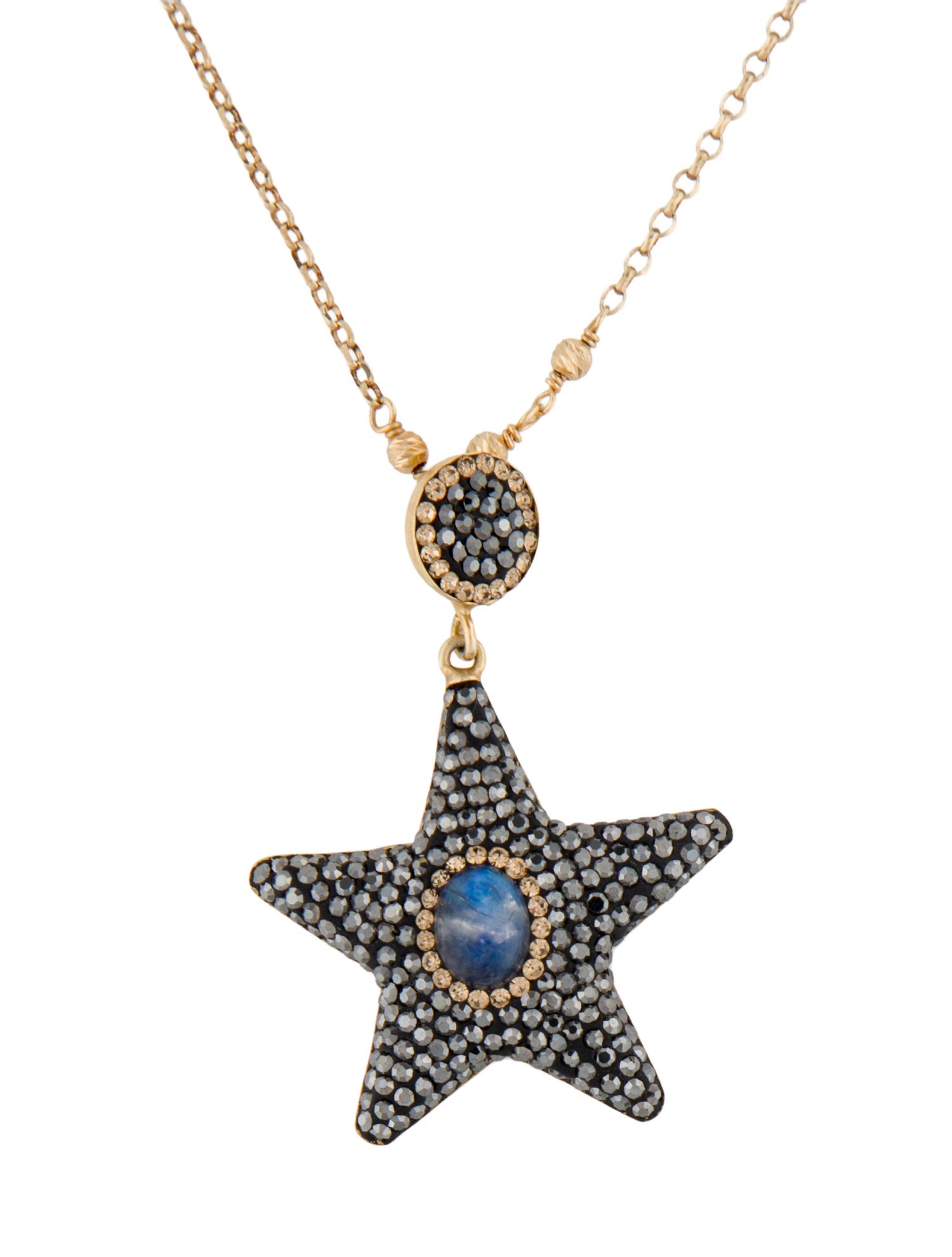 Soru Crystal & Stone Star Pendant Necklace